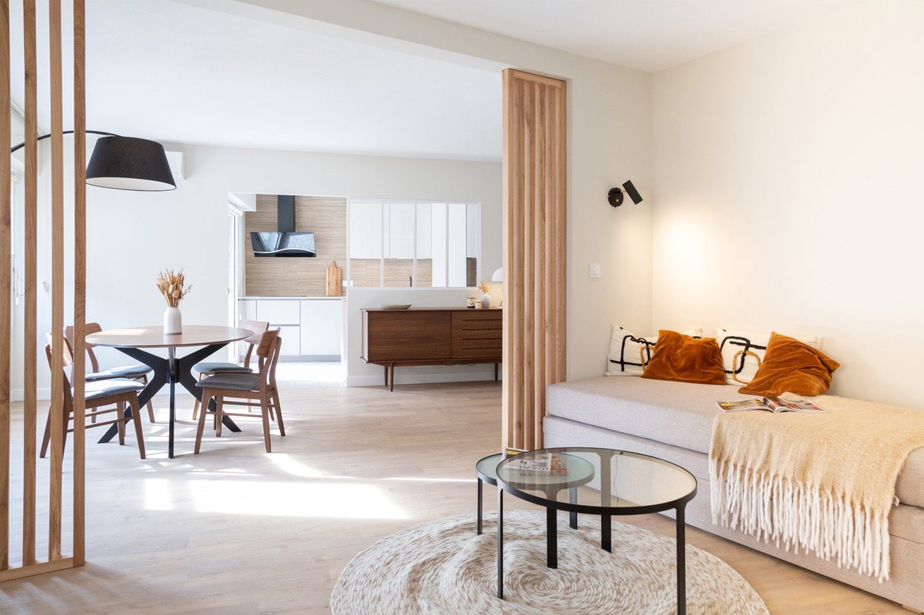 Rénovation complète d'un appartement à Bordeaux, quartier Saint Seurin - pièce de vie
