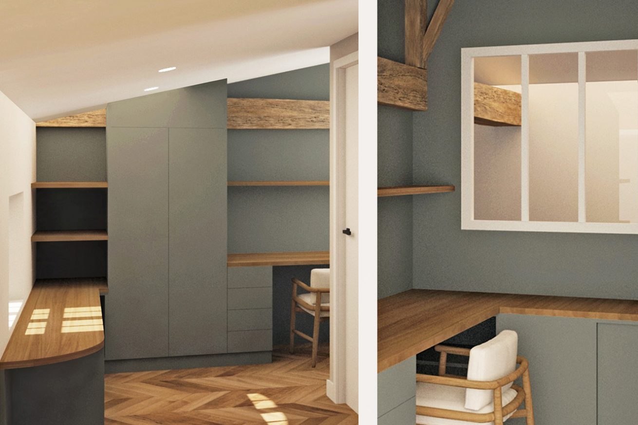 Transformation de combles en suite parentale sur-mesure haut de gamme